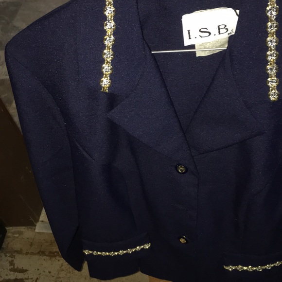 💥$5📍VIntaGE skirt set blazer jacket 80s - Picture 5 of 11